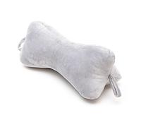 H&F | Cojín de lectura Hueso de lectura, cojín cervical, almohada de viaje, lavable, para cama, sofá, color: gris terciopelo