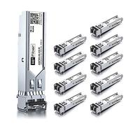 H!Fiber.com 10 Pack,1000BASE-SX SFP Transceptor,SFP a LC,1.25G Multimode módulo Compatible con Cisco GLC-SX-MM/GLC-SX-MMD,MA-SFP-1GB-SX,Ubiquiti UniFi UF-MM-1G,Mikrotik S-85DLC05D, Netgear AGM731F...