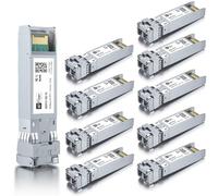 H!Fiber.com 10 Pack, 10GBASE-LR SFP+ Transceptor, SFP+ a LC, 10G singlemode módulo Compatible con Cisco SFP-10G-LR, MA-SFP-10GB-LR, Ubiquiti UniFi UF-SM-10G, Mikrotik S+31DLC10D, Netgear AXM762...