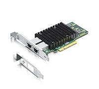 H!Fiber.com 10G Nic,Dual RJ45 Ports,Tarjeta de Red Ethernet,10GbE CNA,Spec Igual a X540-T2,with Intel X540 Controller,Soporte Windows Server/Linux/VMware (Not Soporte Mac)