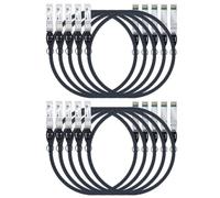 H!Fiber.com 10pack,10Gb/s SFP+ DAC Cable, 2-Meter (6.6ft), 10GBase-CU pasivo de Cobre Directo Twinax SFP + Cable, para Cisco SFP-H10GB-CU2M, Ubiquiti,Netgear y Otros Switches y Nic