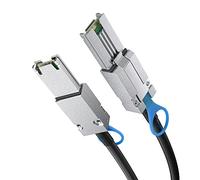 H!Fiber.com Cable SAS externo, 4 carriles Mini SAS (SFF-8088) a Mini SAS (SFF-8088), 6 Gbps, 2 metros (6.6ft)