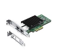 H!Fiber.com Tarjeta de Red PCIE de 10 GB para Intel X550-T2 - Chip ELX550AT2, Dual RJ45 Ports, Adaptador de Red LAN PCI Express X4 de 10 GB, para Windows Server, Windows 7/8/10, Linux, PC, VMware ESX