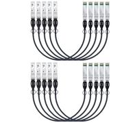 H!Fiber - Paquete de 10 cables SFP+, 10G SFP+ DAC, 0.3 m, cable Twinax de cobre de conexión directa pasiva para Cisco SFP-H10GB-CU0.3M, Ubiquiti UniFi UC-DAC-SFP+, TP-Link, Mikrotik, Intel, Fortinet,
