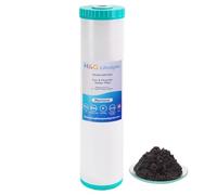 H&G Lifestyles Cartucho de filtro de agua de fluoruro de hierro de 4.5 x 20, reduce el fluoruro de manganeso de hierro, compatible con ECP20-20BB, AP810-2, SPC-45-2020, R30-20BB, HDC3001,