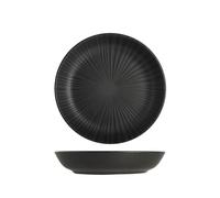 H&H 12 Platos Fondos Venere En Stoneware Con Acabado Mate Con Motivo A Color