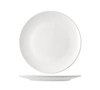 H&H 14051 Denver - Juego de 6 platos llanos (26 cm), color blanco