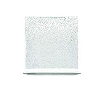 H&H 41521 - Juego de 6 platos cuadrados, cristal, 25 cm