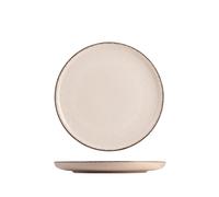 H&H 6 Platos De Fruta Pearl En Porcelana Color Marfil De 19 Cm