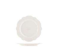 H&h 6 Platos Fruta Festoneado Blanc En New Porcelana Marfil CM 21