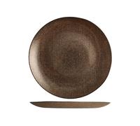 H&h 6 Platos Pisos Regent de Vidrio Efecto Purpurina Color Bronce CM 28