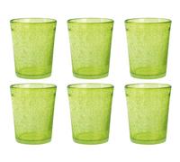 H&H 6 Vasos Giada Bebida De Vidrio Color Verde Cl 46