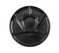 H & H 7069930 platos, cerámica, Negro