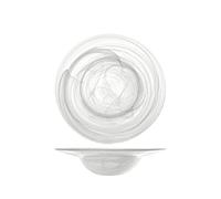H&H 7627423 Plato para pasta Alabastro, cristal, blanco, 23,5 cm