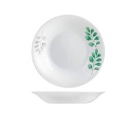 H&H 826115 Botanica - Juego de 6 platos hondos de cristal opal, verde, 23 cm
