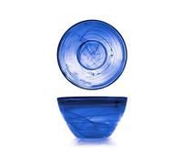 H&H 833052 Albastro - Juego de 4 copas, cristal, cobalto, 24 cm