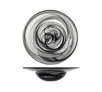 H&H 833120 Albastro - Juego de 4 platos de pasta, cristal, negro, 29 cm