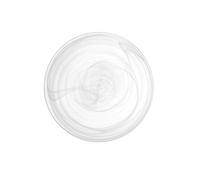 H&H Alabastro - Juego de 6 platos hondos, cristal, blanco, 21 cm, 21 x 21 x 4 cm, 6 unidades