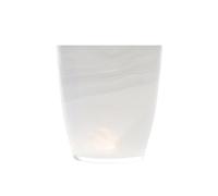 H&H Alabastro Pack de 6 Vasos de Vidrio, Blanco 23 Cl