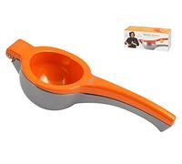 H&H Alessandro Borghese - Exprimidor Manual de Naranjas, Aluminio, Color Naranja/Gris