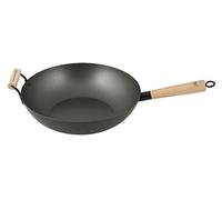 H&H Alessandro Borghese Wok antiadherente con mango madera 32 cm