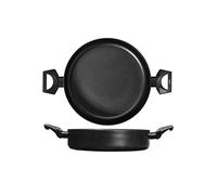 H&H All Blacks - Sartén de aluminio con revestimiento antiadherente Pfluon, 24 cm, revestimiento interior de panal, inducción