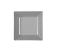 H&H Boston - Juego de 6 platos hondos Stoneware, gris, cuadrados, 17 x 17 cm