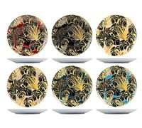 H&H Botanic - Juego de 6 platos planos de porcelana de 27 cm, elegantes, modernos y refinados