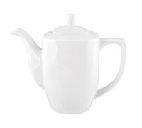 H&H Cafetera Cuadrada, Bone China, Blanco, 6 Piezas