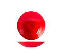 H&H Centrotavola Silk Red In Vetro Rosso Cm 30