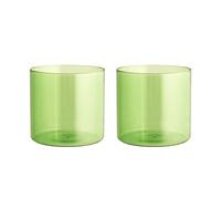 H&H Confezioni 2 Vasos Daylight De Vidrio Borosilicato Verdes 33 cl