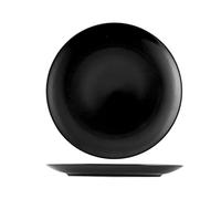 H&H Denver Set 6 Platos Llanos Cerámica Stoneware Negro 26 Cm