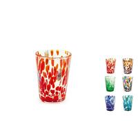 H&h Estilo Veneziano Set De 6 Vasos De Vidrio, Multicolor, Cl 5 Asortidos