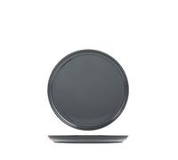 H&H Estocolmo - Juego de 12 platos de frutas, Stoneware, gris, 22 cm