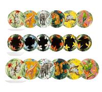 H&H Exótico - Servicio De Mesa, 18 Platos, Porcelana, Animales