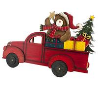 H&H Furgoneta de Madera, decoración navideña, 63 x 3 x 41 cm, decoración, Fiesta, Navidad, decoración del hogar, Multicolor
