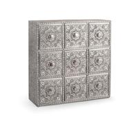 H&H Giaya - Cajonera de Madera y Aluminio, 9 plazas, 10 x 30 cm