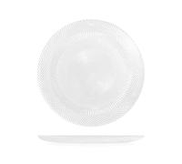 H&H Glow - Juego de 6 platos llanos, cristal, 28 cm