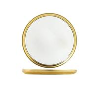 H&H Goldie - Plato de cristal con hilo dorado, 28 cm