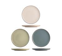 H&H HH Pearl - Juego de 4 platos llanos, porcelana, surtidos, 27 cm, 843396