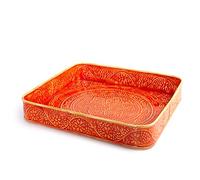 H&H Indian Summer - Bandeja de Metal Cuadrada, 36 cm, decoración surtida, Multicolor
