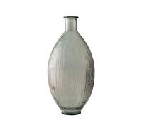 H&h jarrón Ares de Vidrio Reciclado Gris h 59 cm