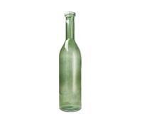 H&H Jarrón Botella de Cristal Reciclado Verde, Altura 75 cm, jarrón Decorativo Grande para Flores y Ramas Ornamentales, diseño Elegante para casa, salón, Entrada y Oficina