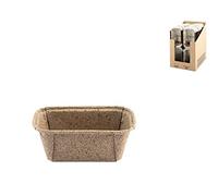 H&H Juego 6 Moldes papel cacao reciclado, rectangular 10x6x4cm