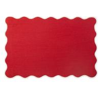 H&H Juego de 4 manteles Individuales para Desayuno, 45 x 30 cm, de algodón y Lino Rojo, Elegantes y Resistentes, para Mesa de Comedor o Cocina, se Recomienda Lavar a Mano, no secar