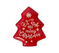 H&H Juego de 4 platos de árbol, cerámica, 24 x 20 cm