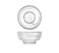 H&H Juego de 6 cuencos de alabastro, vidrio, blanco, 10,5 cm