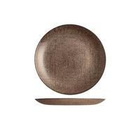H&H Juego de 6 platos de postre Regent bronce con purpurina de 21,5 cm