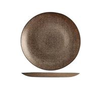 H&H Juego de 6 platos llanos Regent bronce purpurina 28 cm