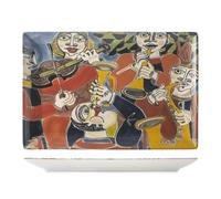 H&H Juego de 6 platos rectangulares Pablo 30 x 20 cm